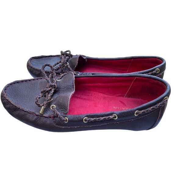 White Mountain Supple Leather Moccasin Flats Size 9 Brown - Picture 3 of 8